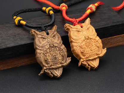 Owl Pendant Necklace,Owl Gift,Owl Charms, gift for her,wooden owl,owl relief,owl jewelry,gift for him,gift for daughter