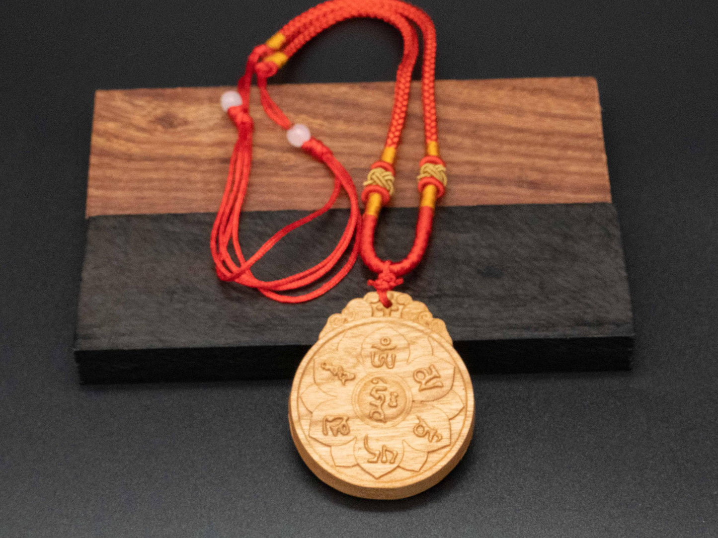 tibet buddhism,buddhism pendant,wooden pendant,wood carving,carve wooden pendant,Symbolizing reincarnation and the cycle of life