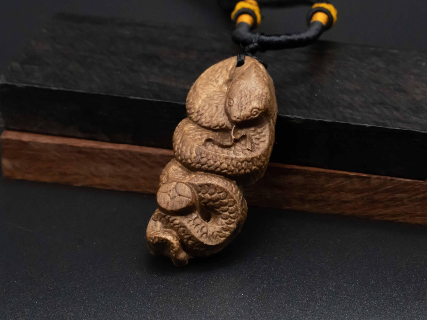 2025 year of snake,snake necklace,wood snake pendant,wood carving,,carve wooden pendant,year of snake,symbolize Transformation and Rebirth