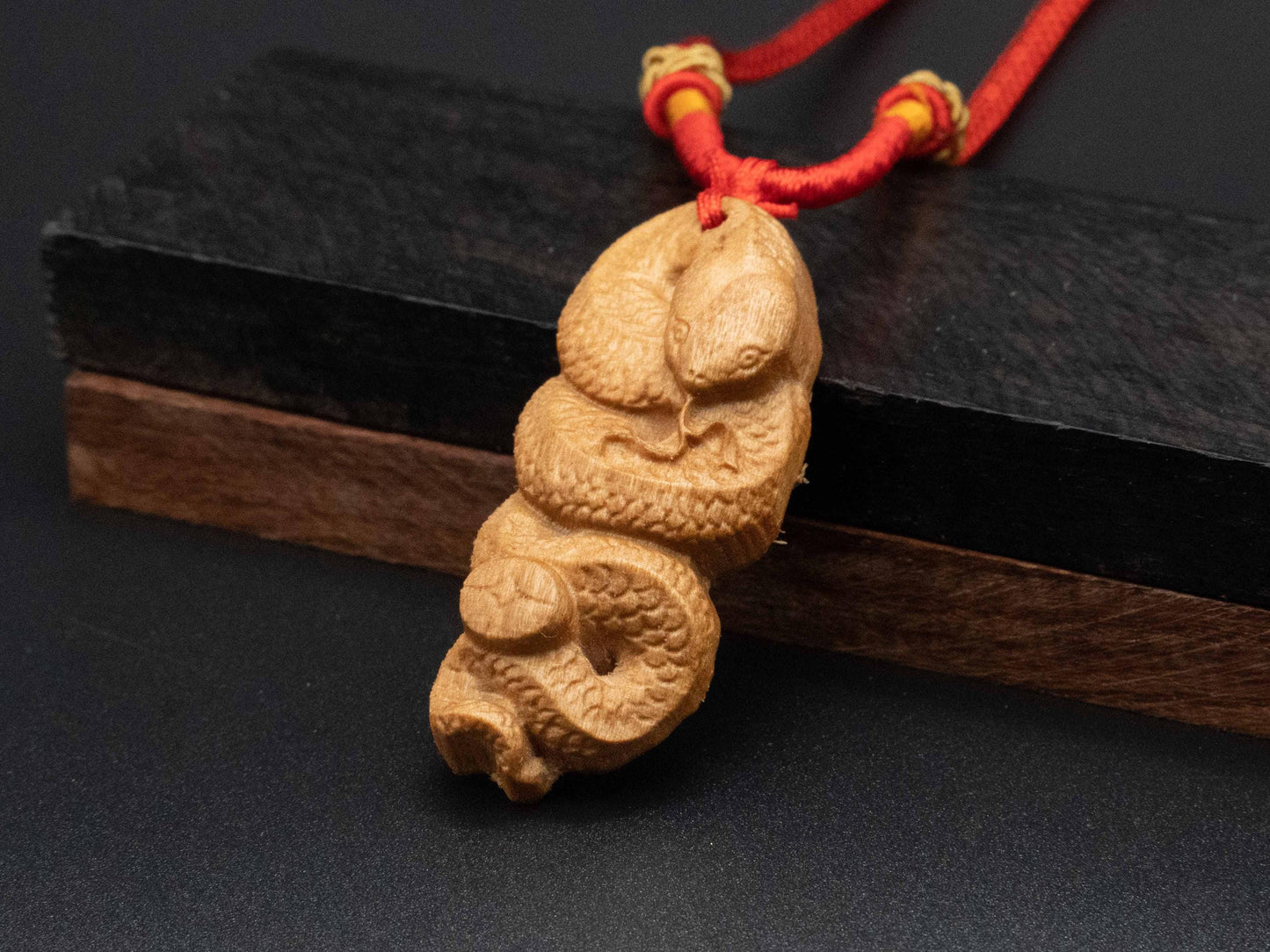 2025 year of snake,snake necklace,wood snake pendant,wood carving,,carve wooden pendant,year of snake,symbolize Transformation and Rebirth