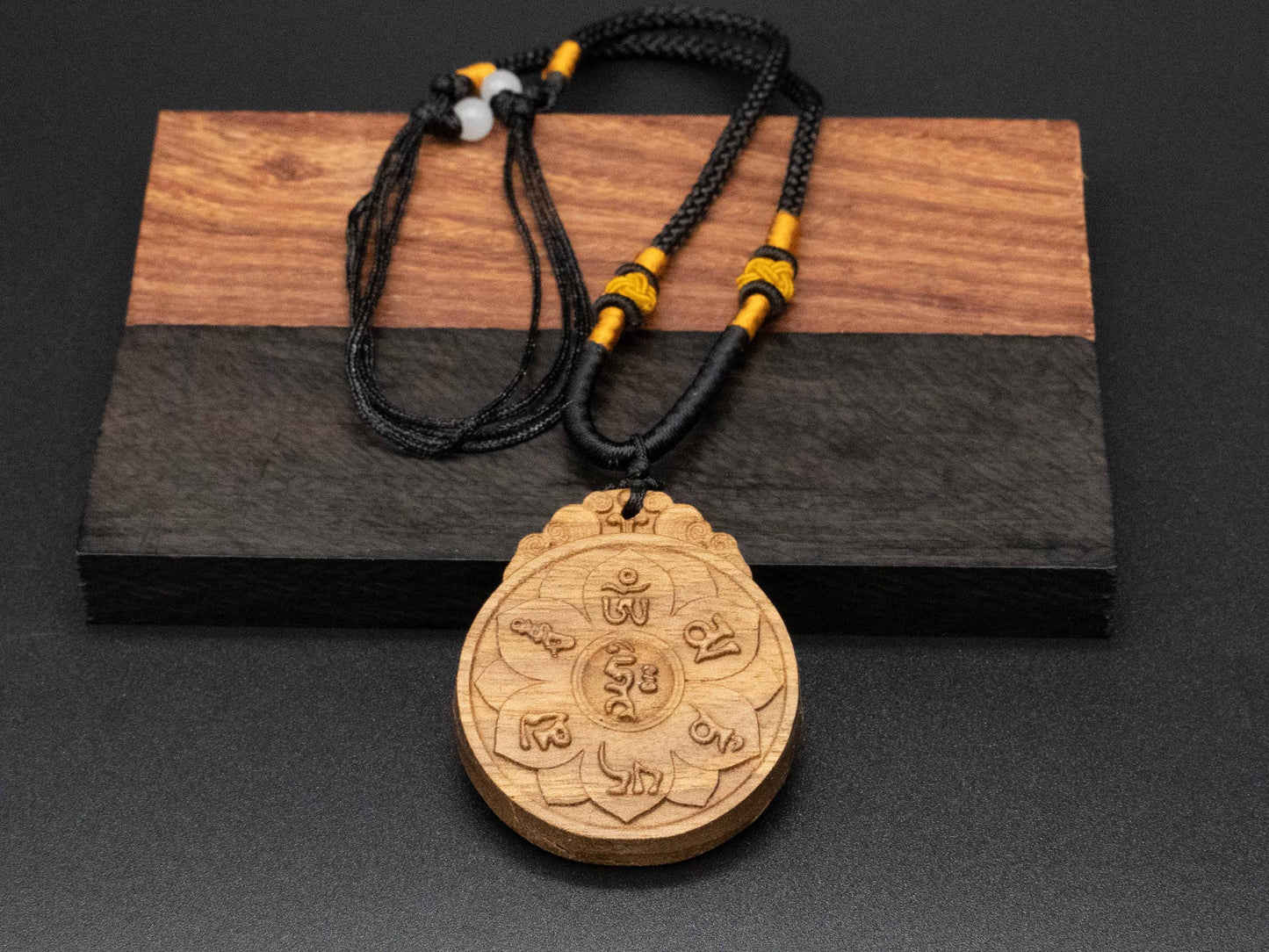 tibet buddhism,buddhism pendant,wooden pendant,wood carving,carve wooden pendant,Symbolizing reincarnation and the cycle of life