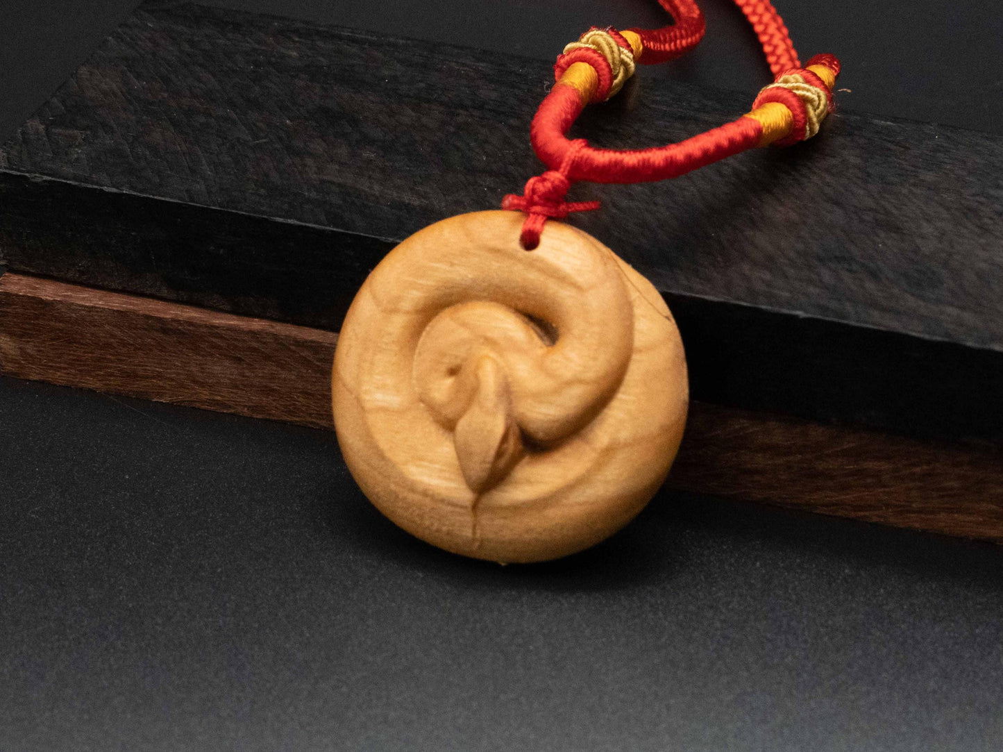 2025 year of snake,snake necklace,snake pendant,wood snake pendant,wood carving,carve snake pendant,symbolize Transformation and Rebirth