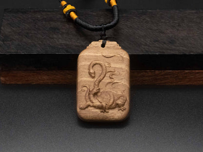 Wooden Snake and Turtle Pendants,wood carving,snake pendant,turtle pendant,animal jewelry gift,symbolizing longevity and rebirth