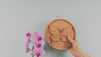 Wooden Butterfly Decor,Wall decor,home decor,Wood relief sculpture ,Wood Wall Hanging, Wood Carving,living，Home Decoration