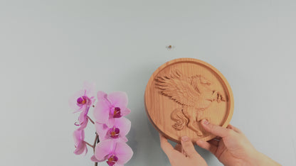 Wooden Pegasus Decor,Winged Horse，Wall decor,home decor,Woodsculpture ,Wood Wall Hanging, mean victory，success，inspiration and creativity