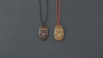 Pig pendant necklace,wood pendant,carve jewelry,zodiac necklace,year of pig,engraved necklace,pendant necklace,animal Necklace