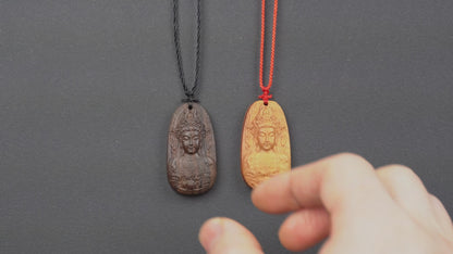 wood carving, Avalokiteshvara pendant,guanyin necklace,Buddhism pendant,carve pendant,meaning peace of mind, kindness