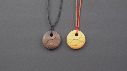 Tai Chi  pendant,yin yang necklace,Taoism,Taiqi symbol,wood carving,carve pendant,carve wood,carve wooden pendant